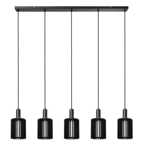 Lucide LAMBRES - Suspension - 5xE27 - Noir - éteint